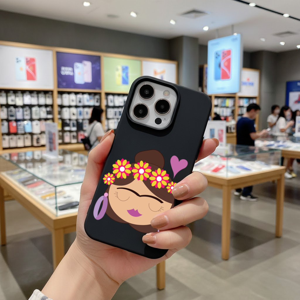 Frida Kahlo Inspired Floral Woman iPhone 16 Pro and Pro Max Case