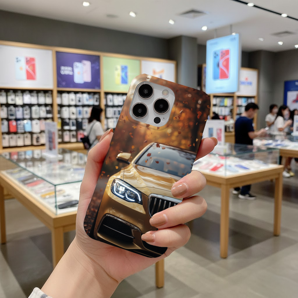 Gold Car and Autumn Leaves iPhone 16 Pro and Pro Max Case