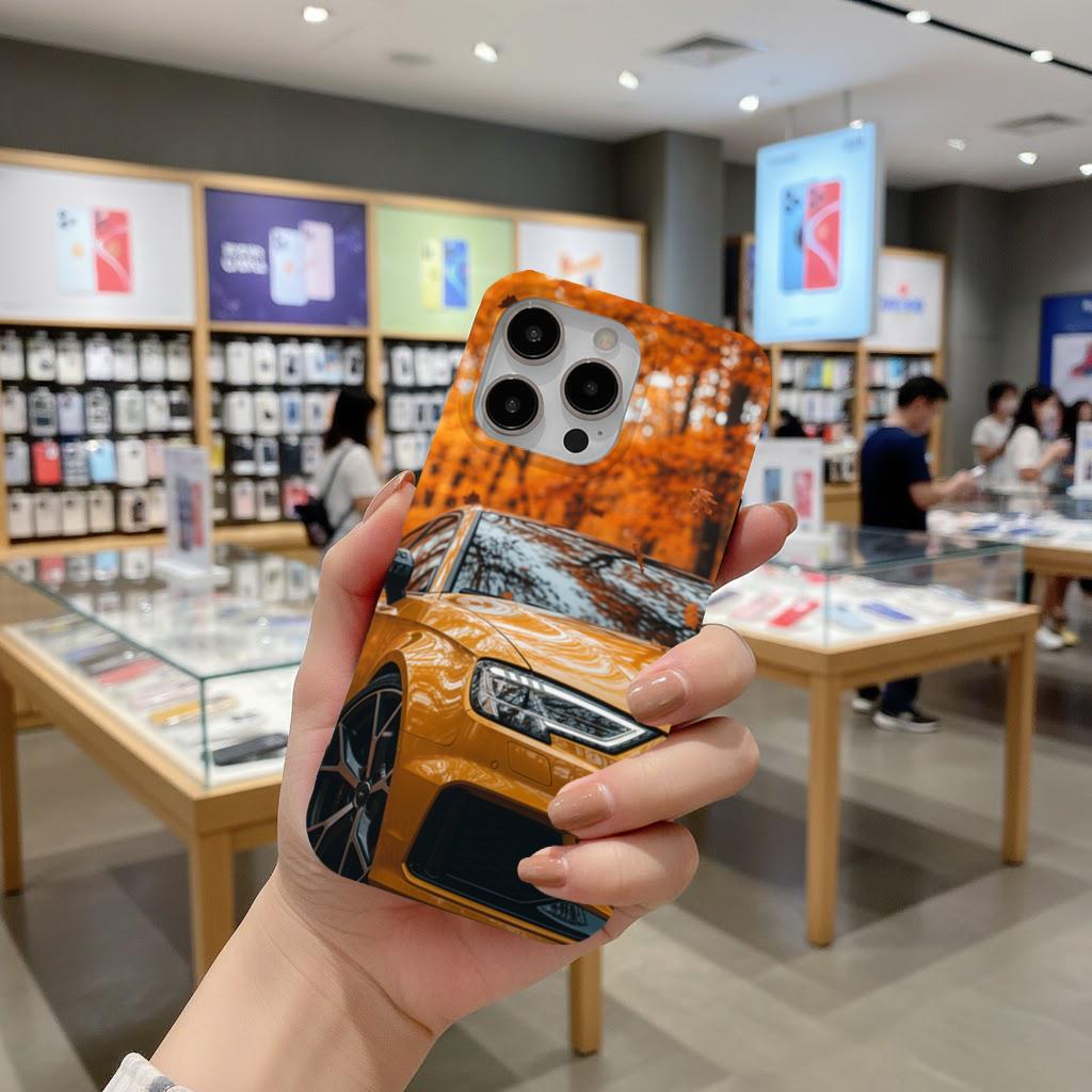 Yellow Sports Car Autumn iPhone 16 Pro and Pro Max Case