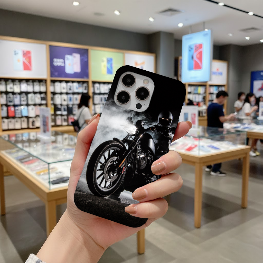 Dark Night Cruiser Motorcycle Rider iPhone 16 Pro and Pro Max Case