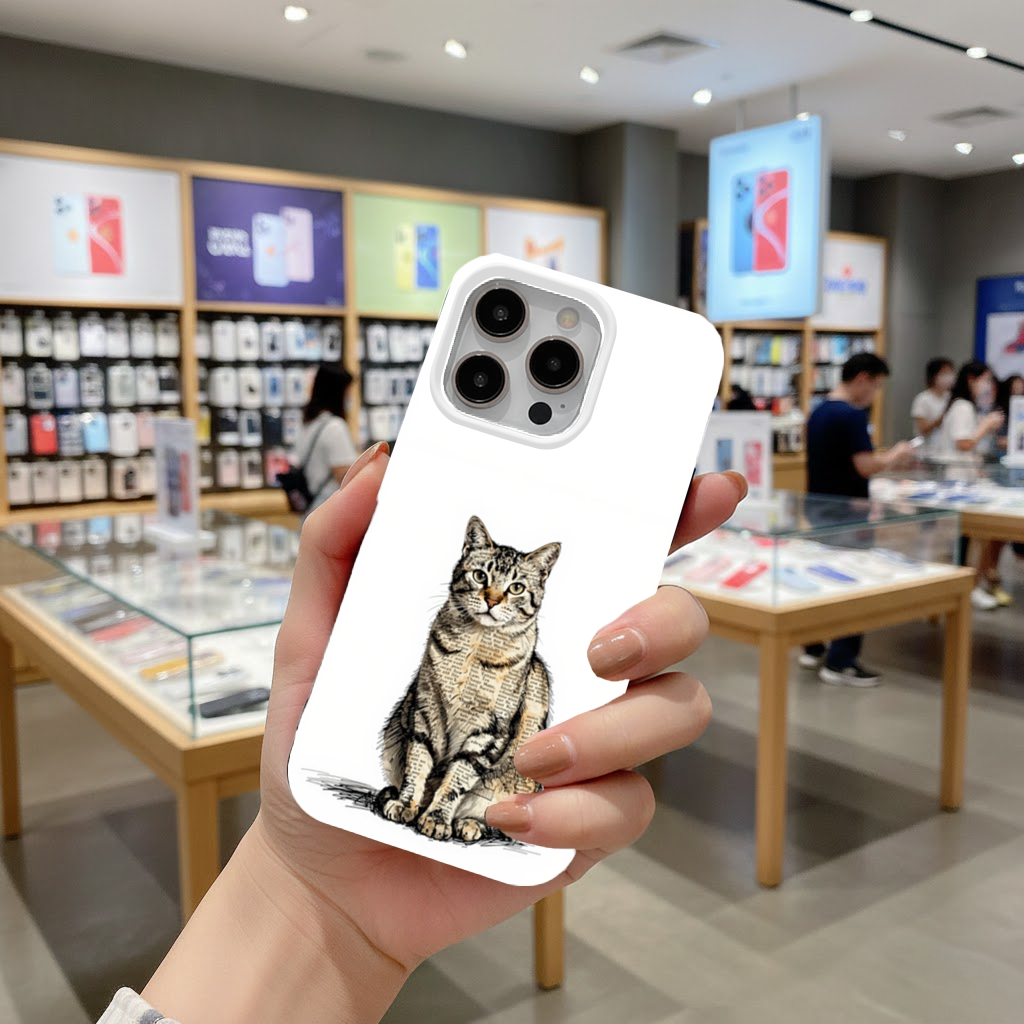 Vintage Newspaper Collage Tabby Cat iPhone 16 Pro and Pro Max Case