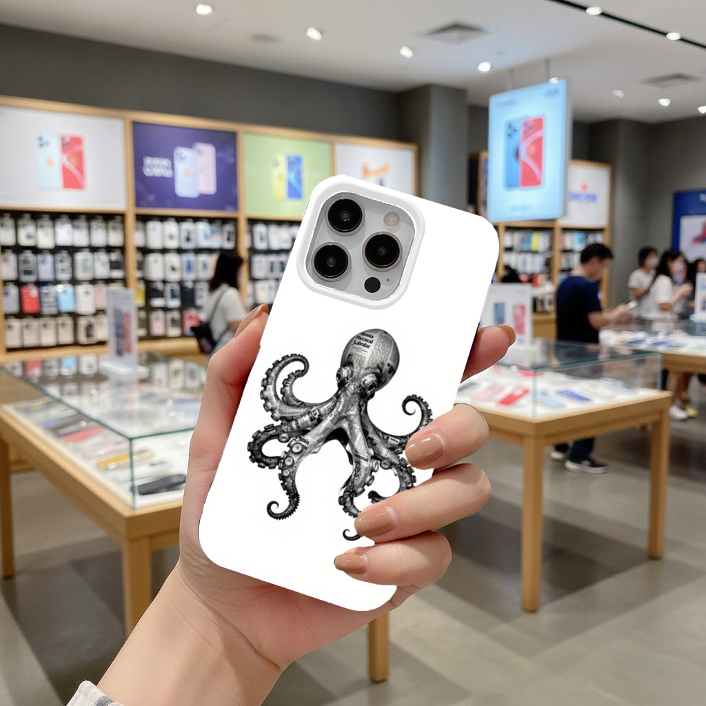 Vintage Newspaper Octopus Kraken iPhone 16 Pro and Pro Max Case