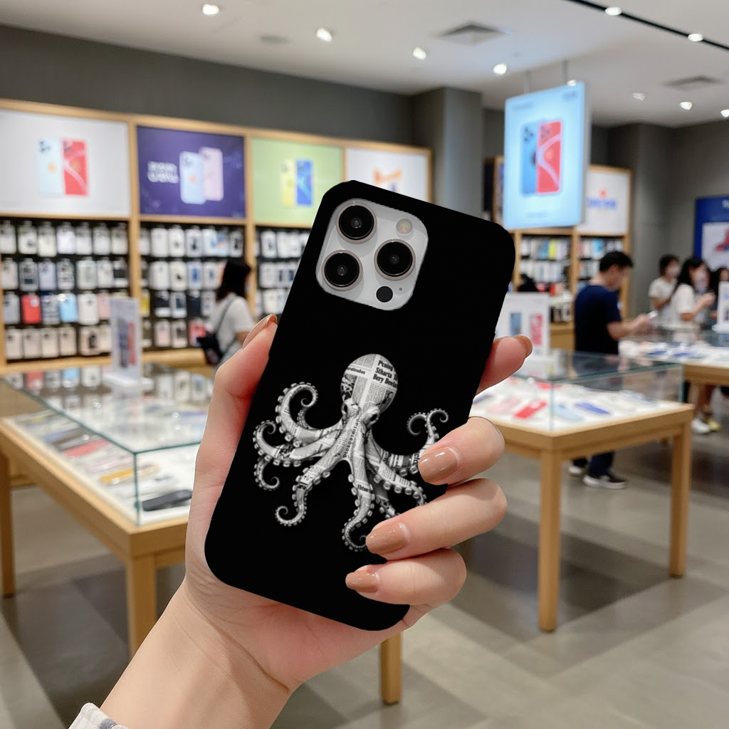 Vintage Newspaper Octopus iPhone 16 Pro and Pro Max Case
