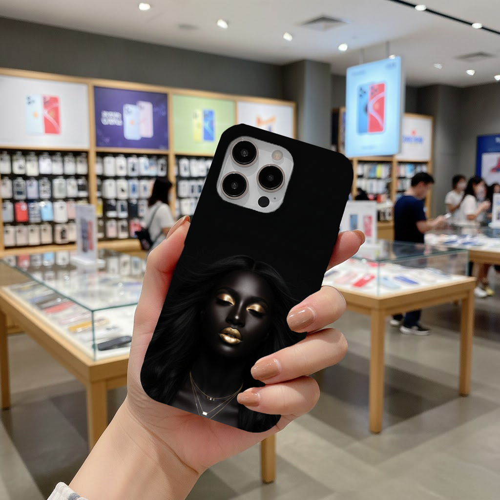 Gold Makeup Black Woman iPhone 16 Pro and Pro Max Case