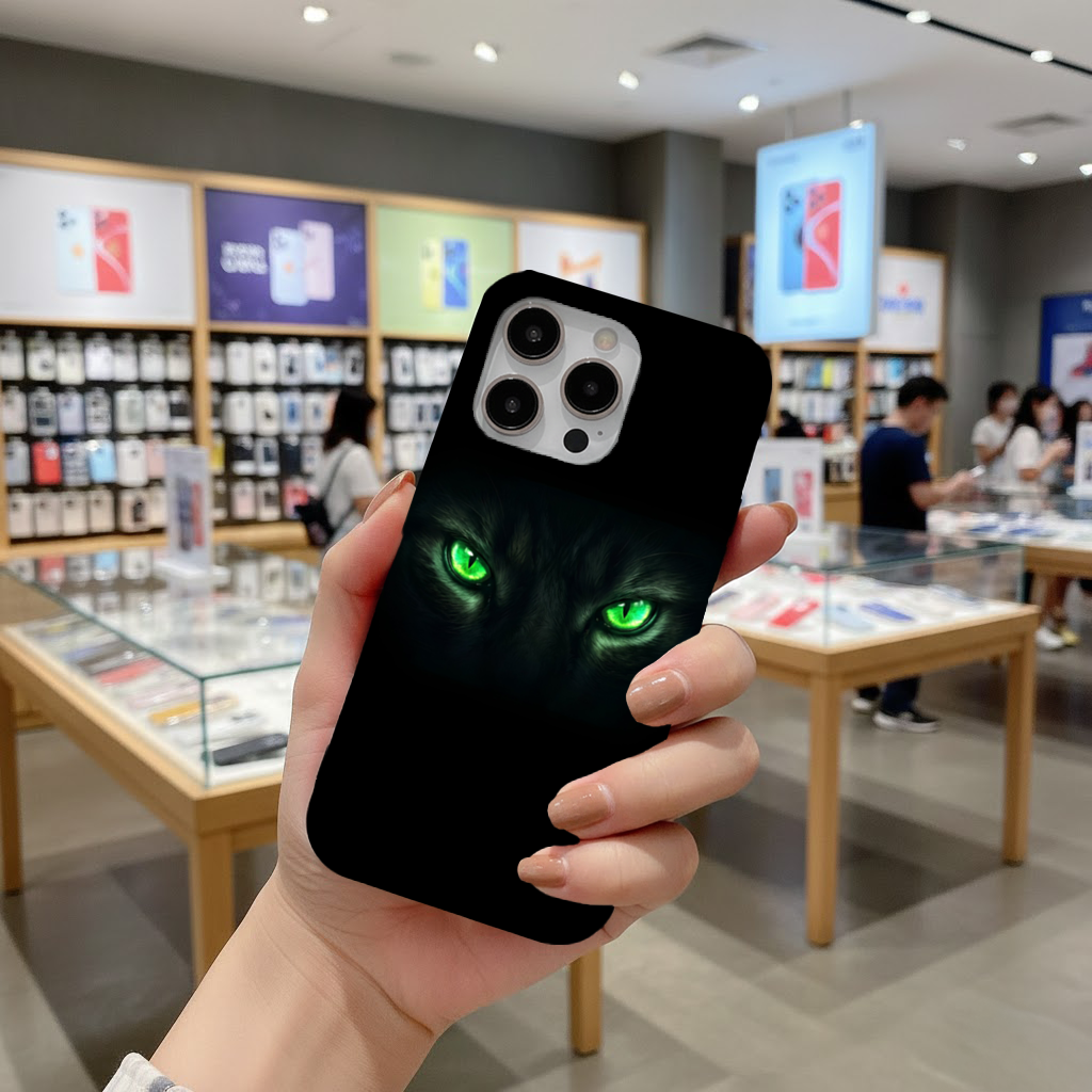 Glowing Green Monster Eyes iPhone 16 Pro and Pro Max Case