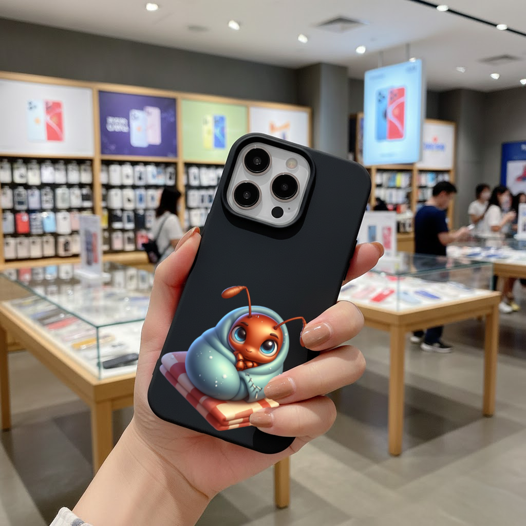 Kawaii Baby Ant Wrapped in Blanket iPhone 16 Pro and Pro Max Case