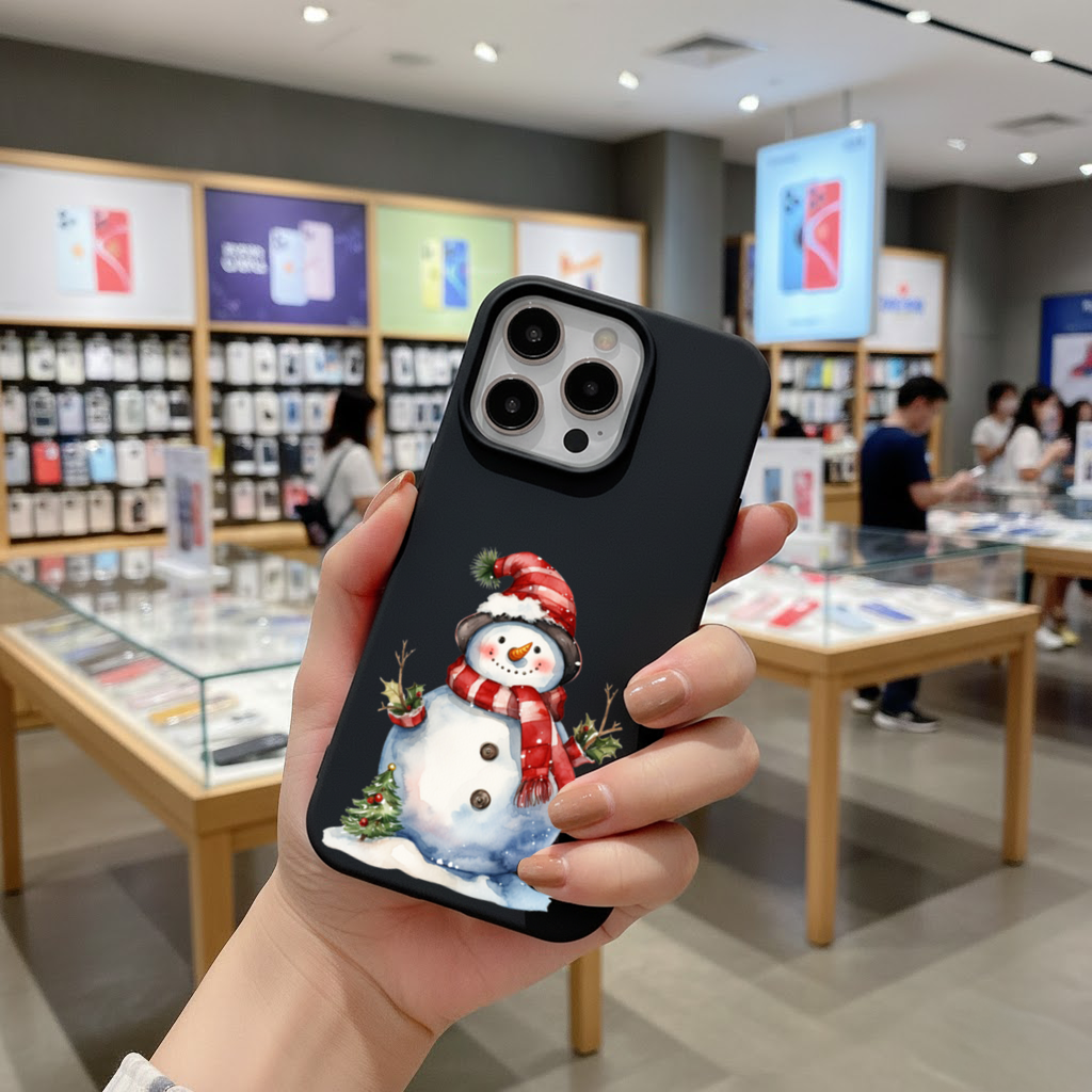 Whimsical Red Snowman iPhone 16 Pro and Pro Max Case
