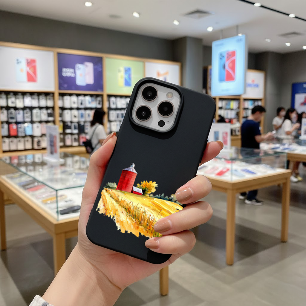 Red Farm Silo and Golden Wheat Field iPhone 16 Pro and Pro Max Case