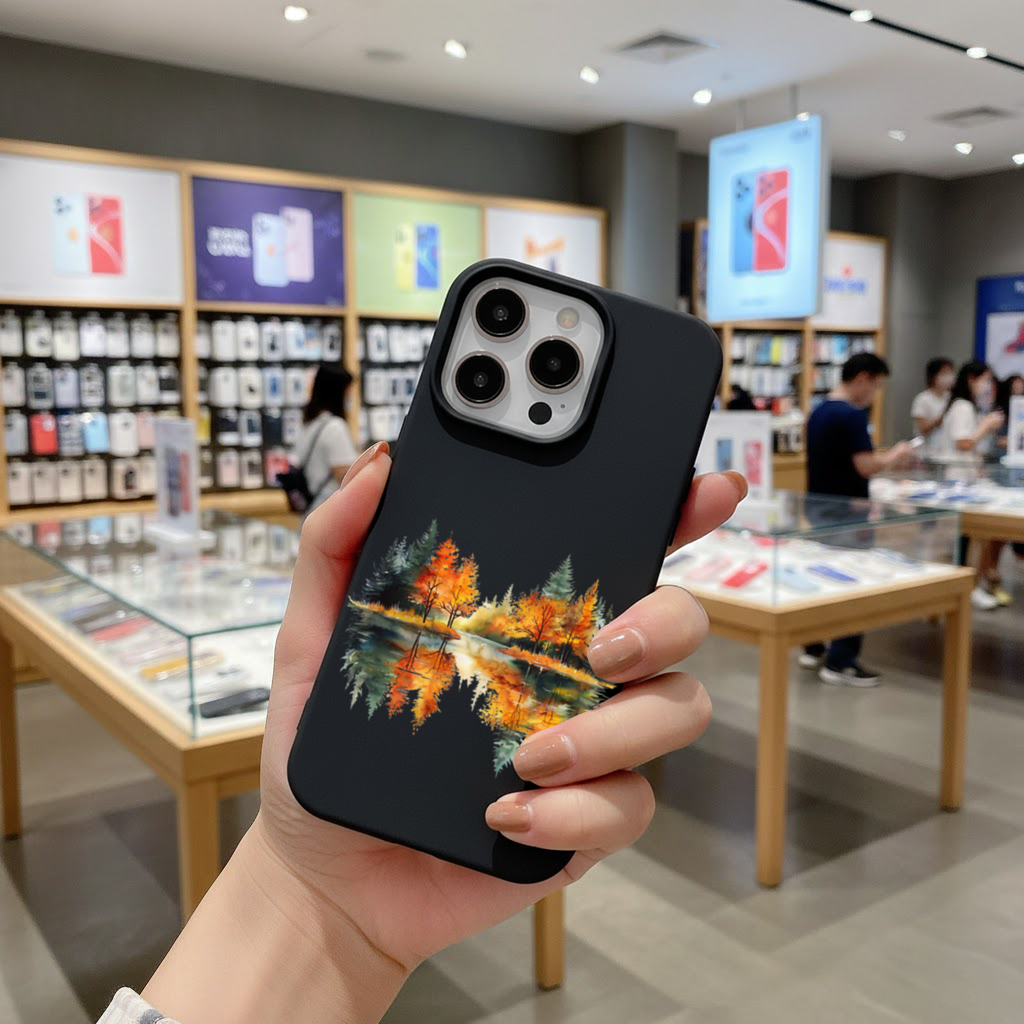 Autumn Forest Lake Reflection iPhone 16 Pro and Pro Max Case