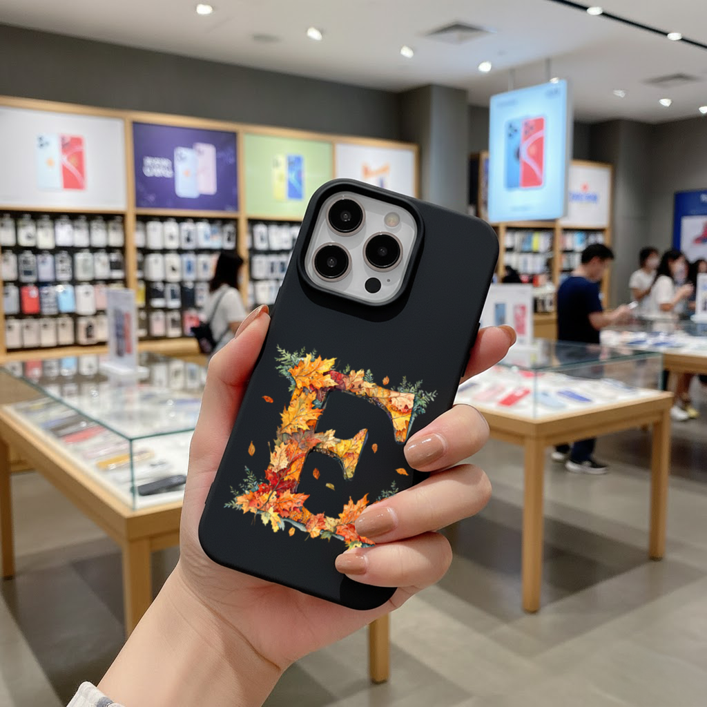 Autumn Maple Leaf Letter E iPhone 16 Pro and Pro Max Case