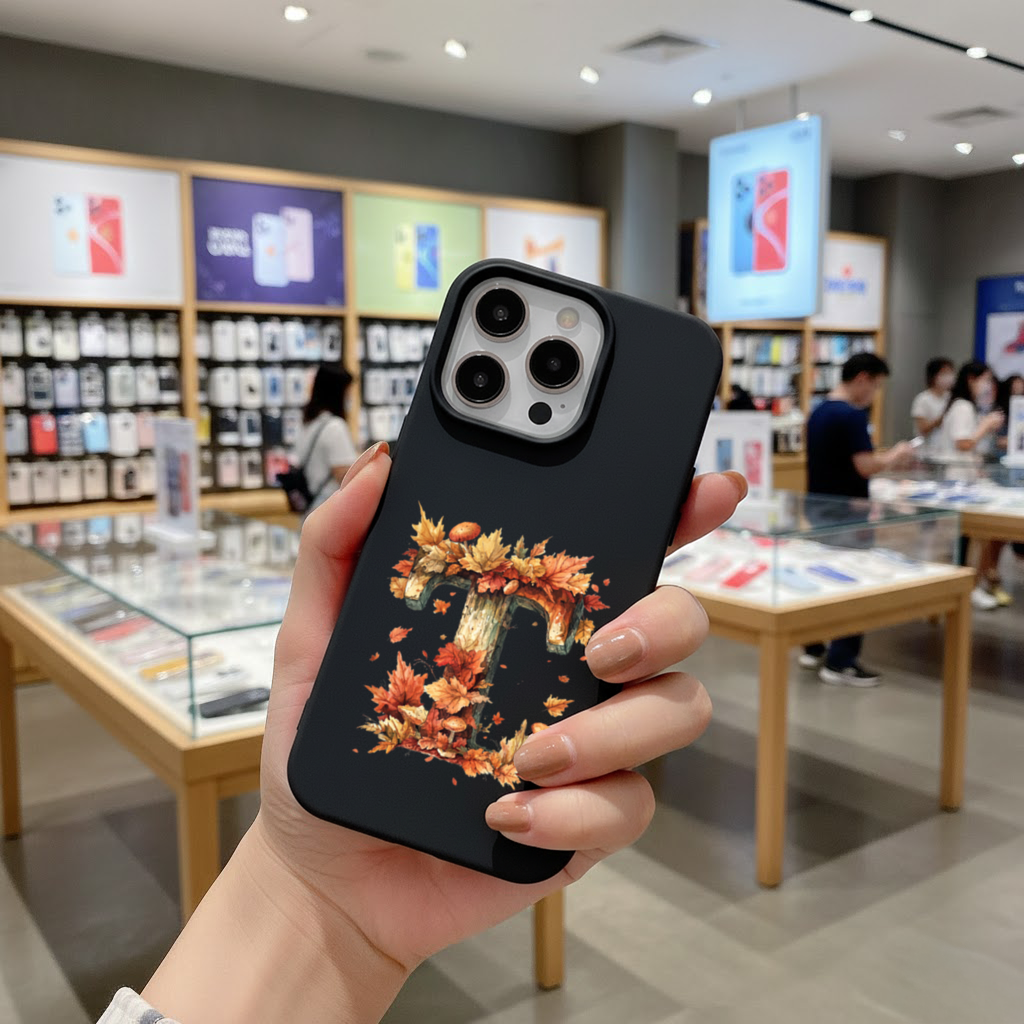 Autumn Leaf Wooden Letter T iPhone 16 Pro and Pro Max Case