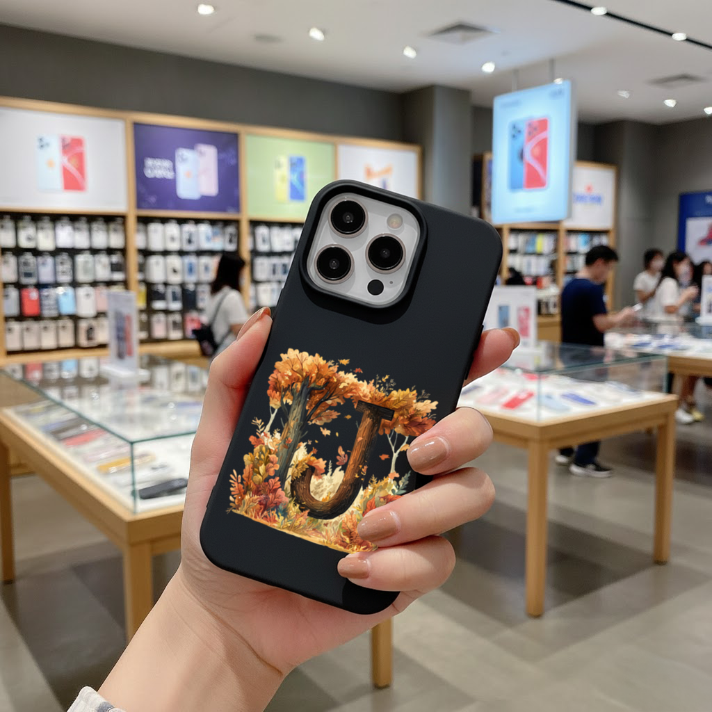 Fall Leaves Wooden Letter J iPhone 16 Pro and Pro Max Case