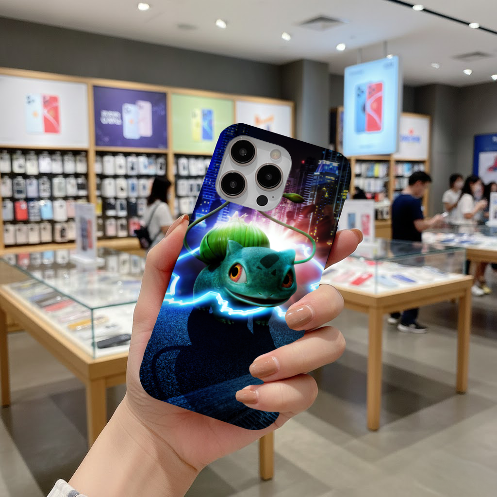 Glowing Neon Creature in Night City iPhone 16 Pro and Pro Max Case