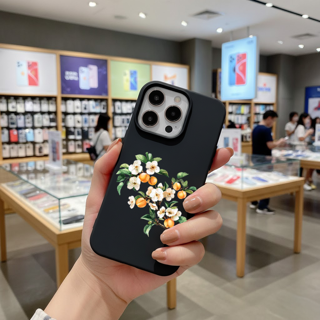 Watercolor Apricot Blossom Branch iPhone 16 Pro and Pro Max Case