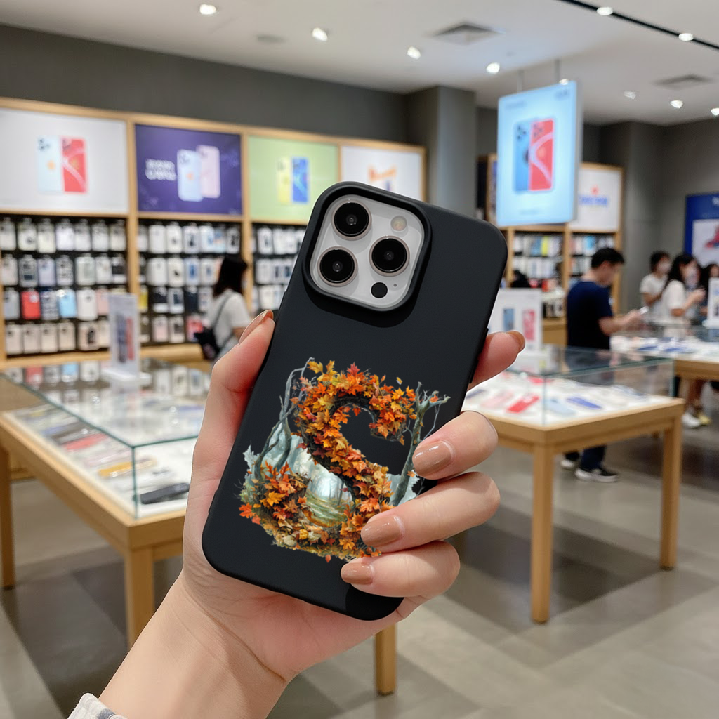 Sonbahar Yapraklı Orman S Harfi iPhone 16 Pro ve Pro Max Kılıfı