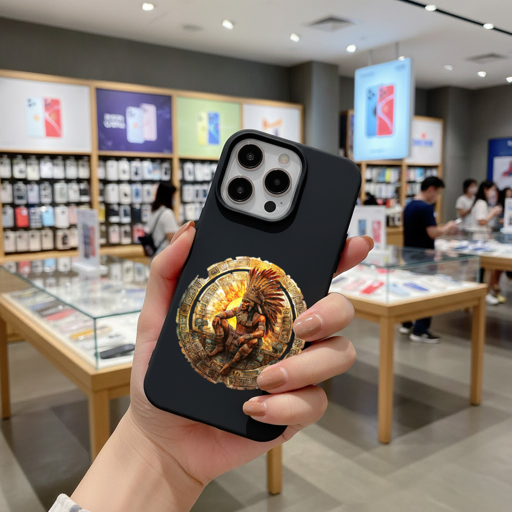 Antik Aztek Güneş Savaşçısı iPhone 16 Pro ve Pro Max Kılıfı