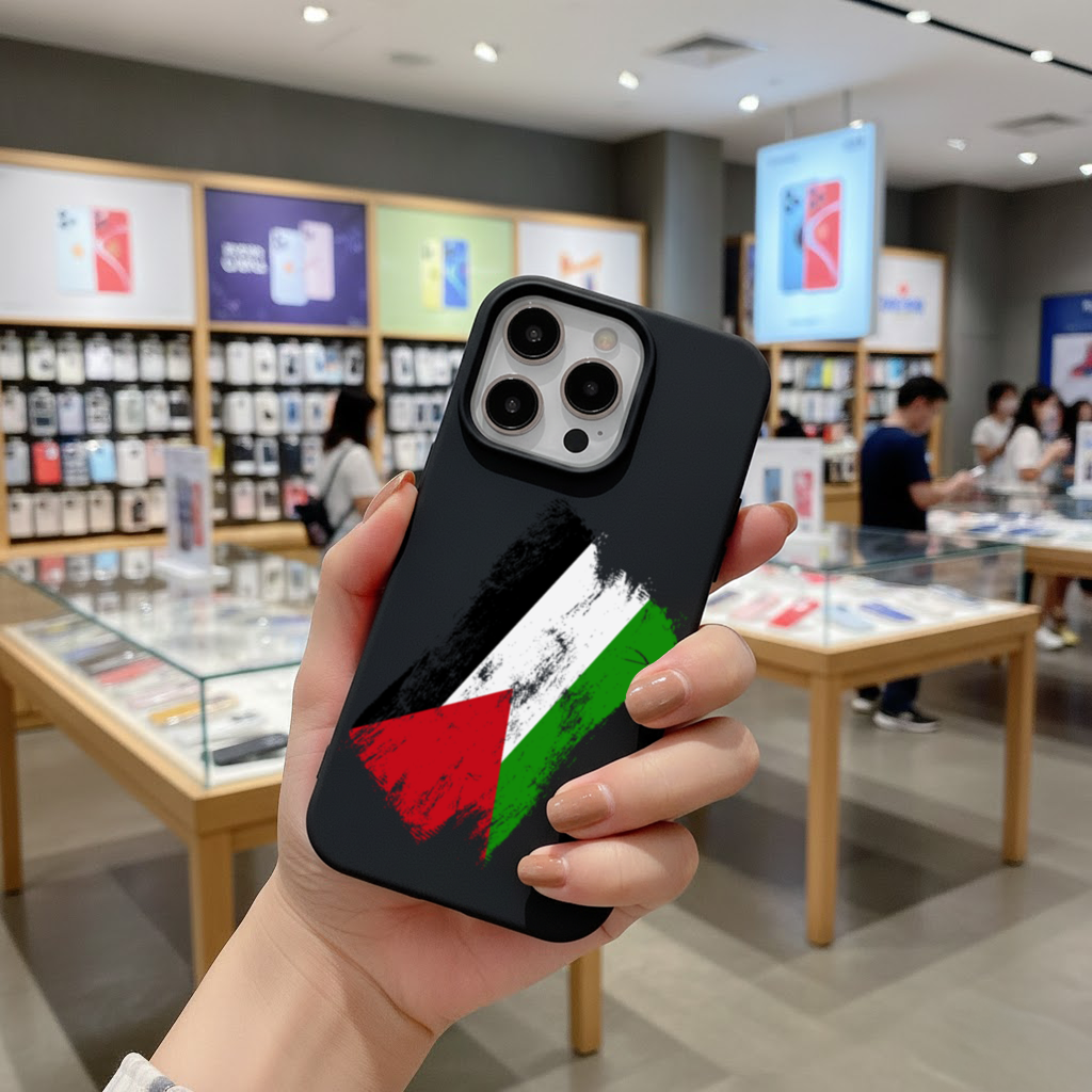 Palestine Resistance Flag Brush Stroke iPhone 16 Pro Max Case