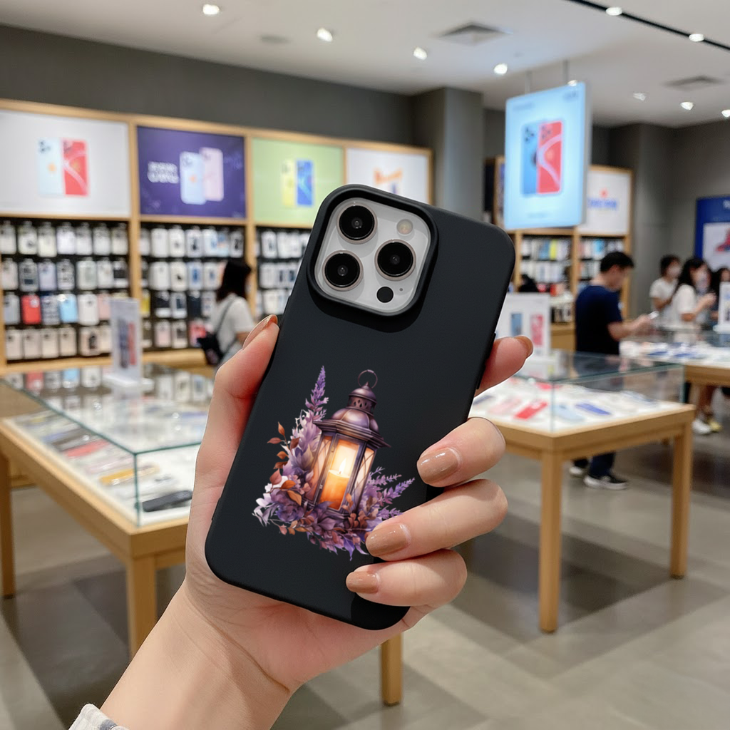 Cottagecore Lavender and Leaves Lantern iPhone 16 Pro Max Case