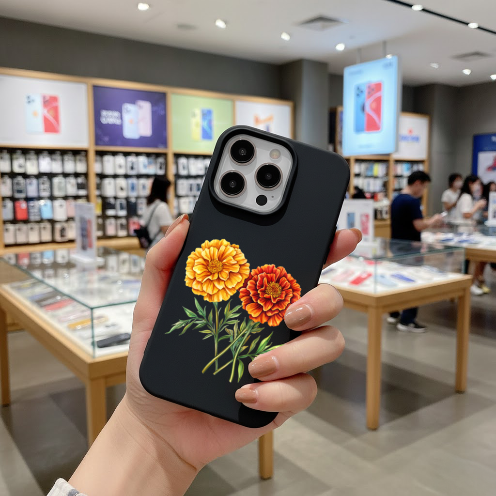 Botanical Yellow Orange Marigold iPhone 16 Pro Max Case