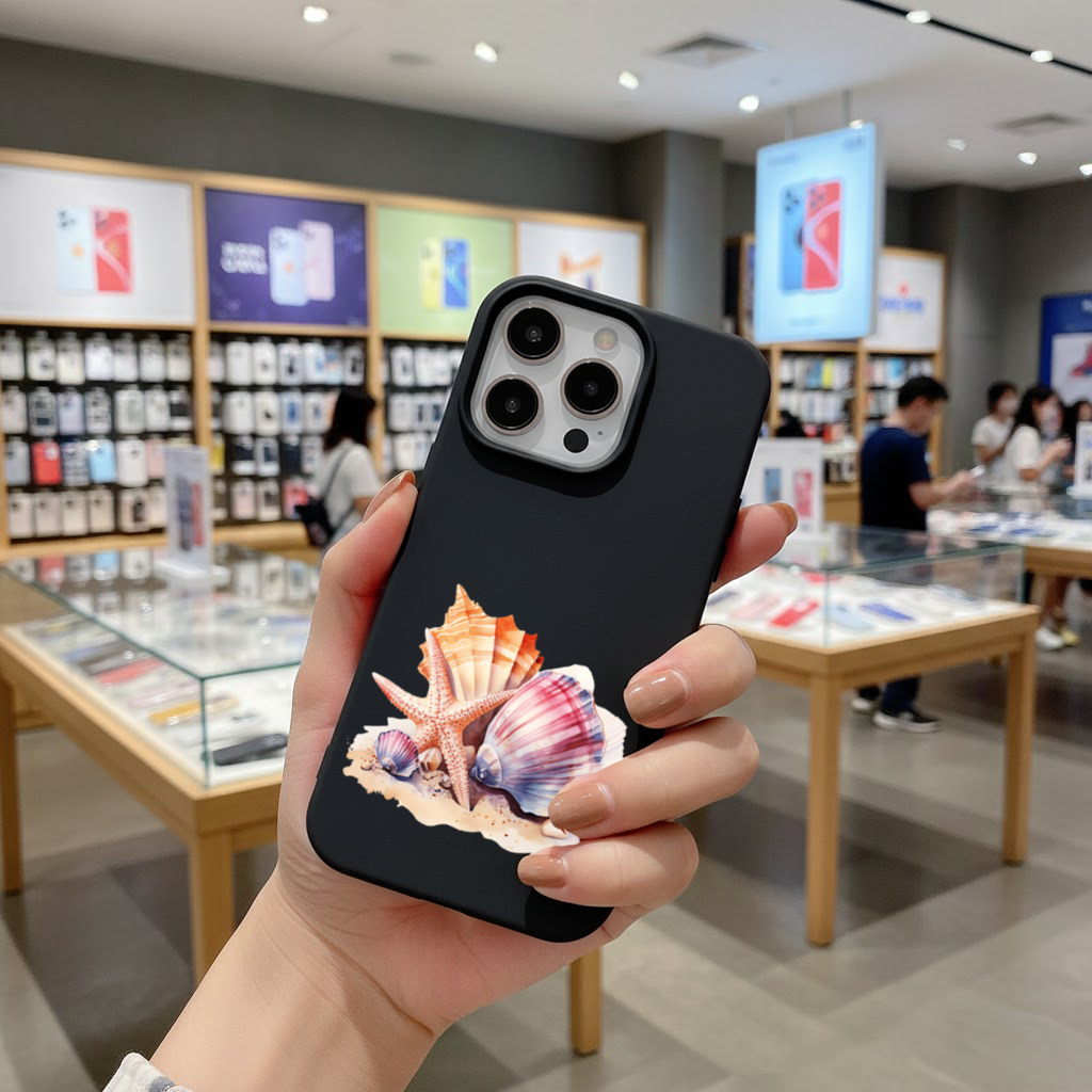 Suluboya Sahil Deniz Kabukları iPhone 16 Pro Max Kılıfı