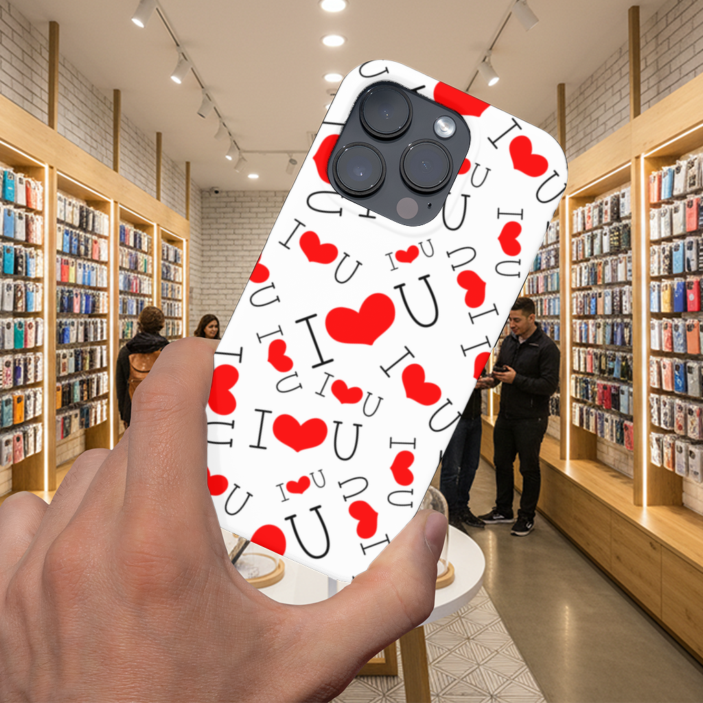 Valentines Day I Love You Heart Pattern Romantic Design iPhone 16 Pro and Pro Max Case
