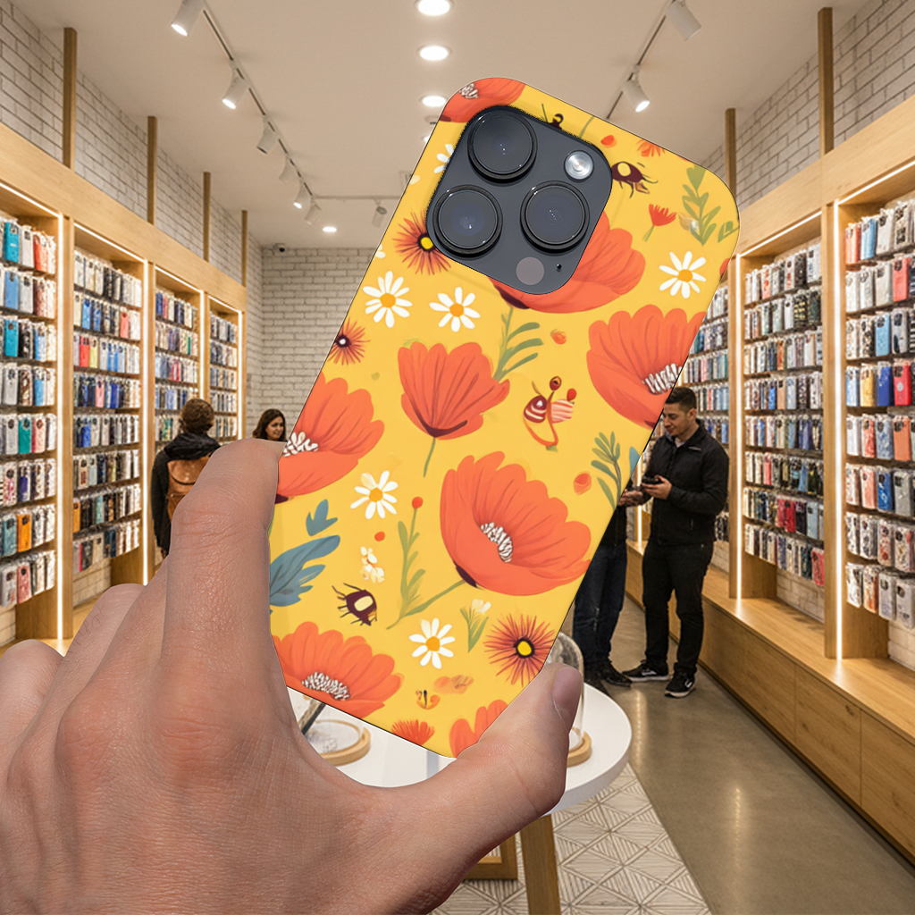 Floral  Insect Pattern  Colorful Design iPhone 16 Pro and Pro Max Case