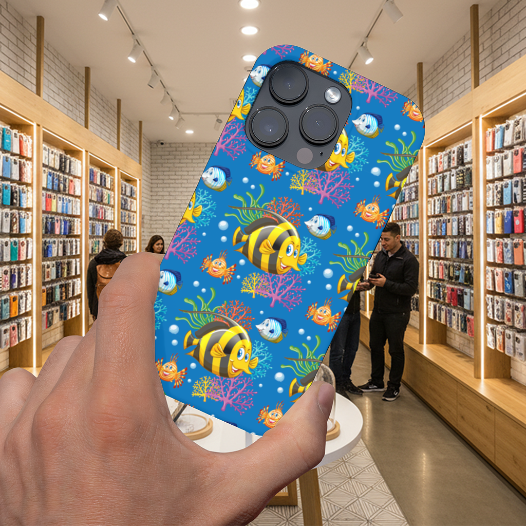 Colorful Tropical Fish and Coral Reef Pattern iPhone 16 Pro and Pro Max Case