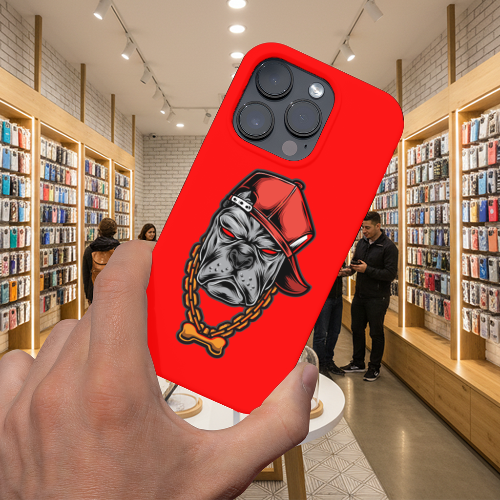 Hip Hop Style Gangster Dog Illustration iPhone 16 Pro and Pro Max Case