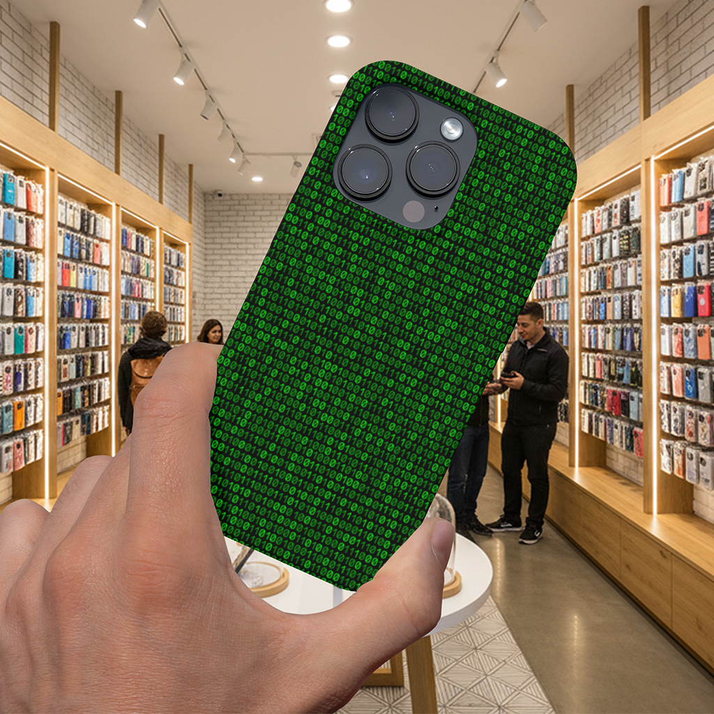 Matrix Style Digital Binary Code Background iPhone 16 Pro and Pro Max Case