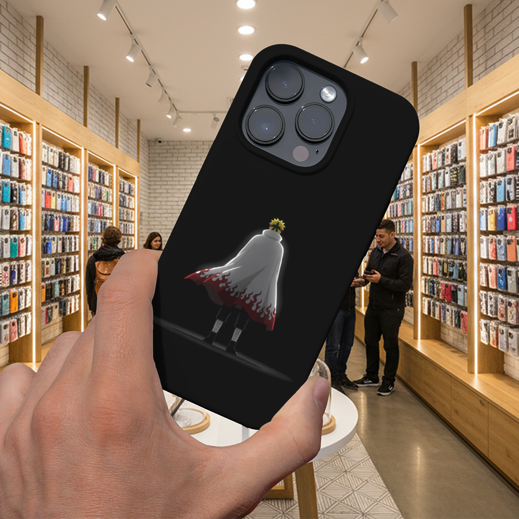 Power from Darkness Naruto Uzumaki Hokage Silhouette iPhone 16 Pro and Pro Max Case