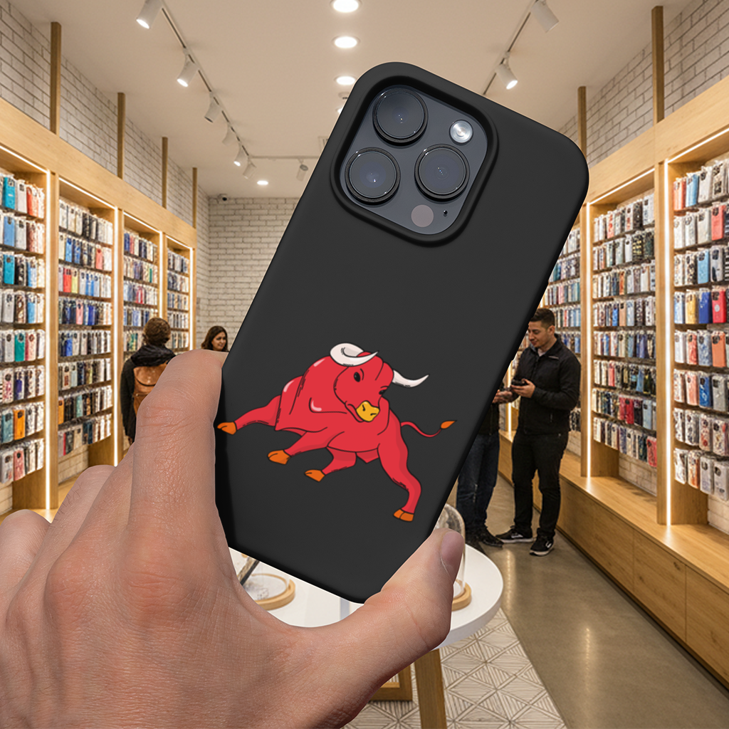 Spanish Red Bull Illustration Inspired by Matador Theme iPhone 16 Pro and Pro Max Case