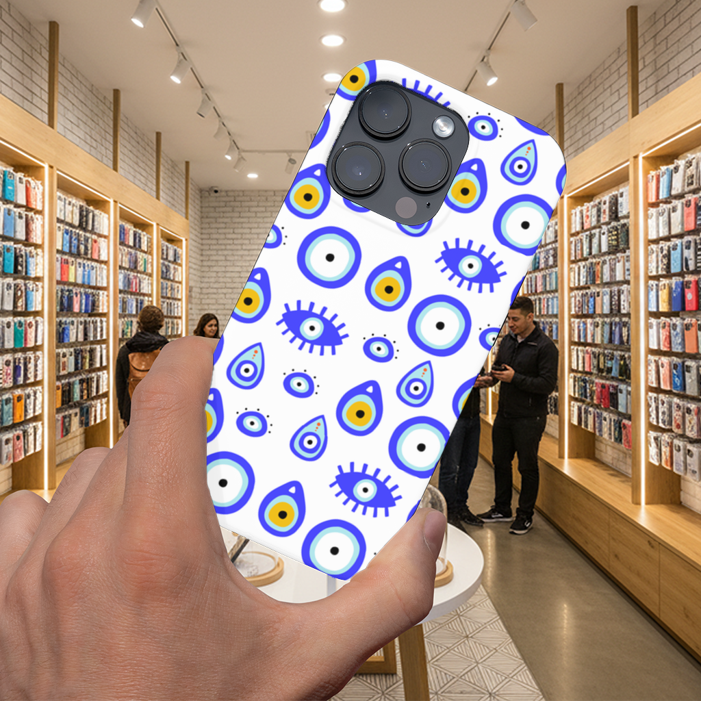 Evil Eye Pattern iPhone 16 Pro and Pro Max Case