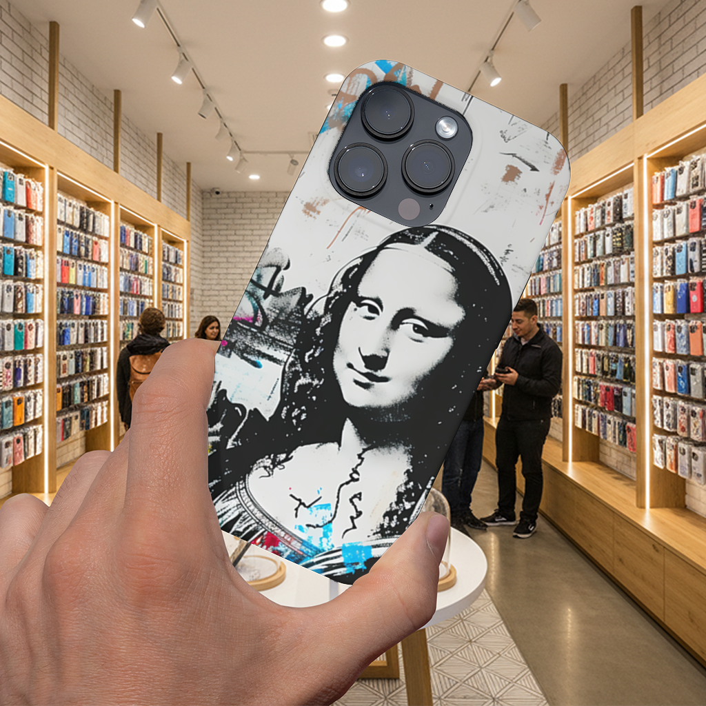 Graffiti Style Modern Mona Lisa Illustration iPhone 16 Pro and Pro Max Case