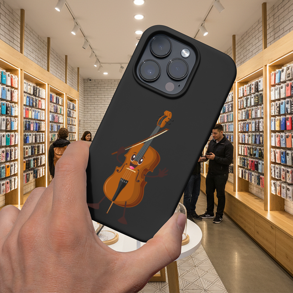 Happy Cello Character Art Design 