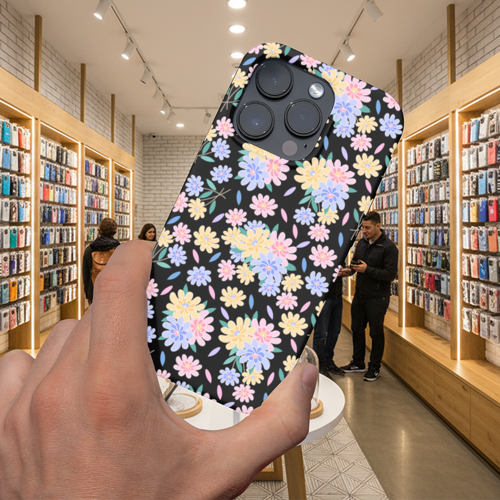 Colorful Pastel Spring Floral Pattern iPhone 16 Pro and Pro Max Case