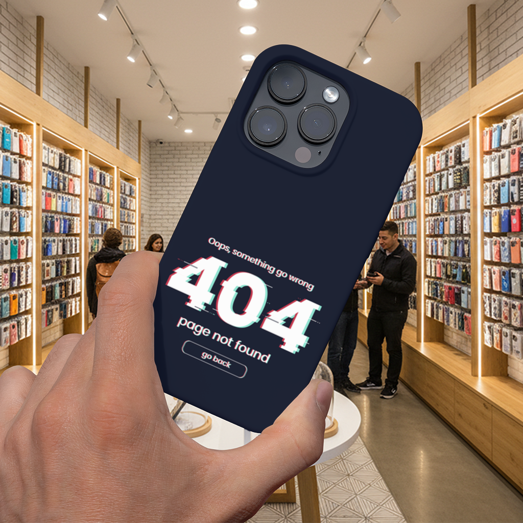 404 Error Glitch Design iPhone 16 Pro and Pro Max Case