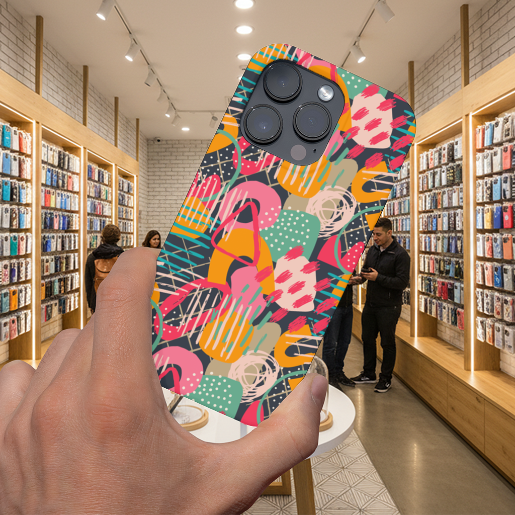 Abstract Geometric Doodle iPhone 16 Pro and Pro Max Case