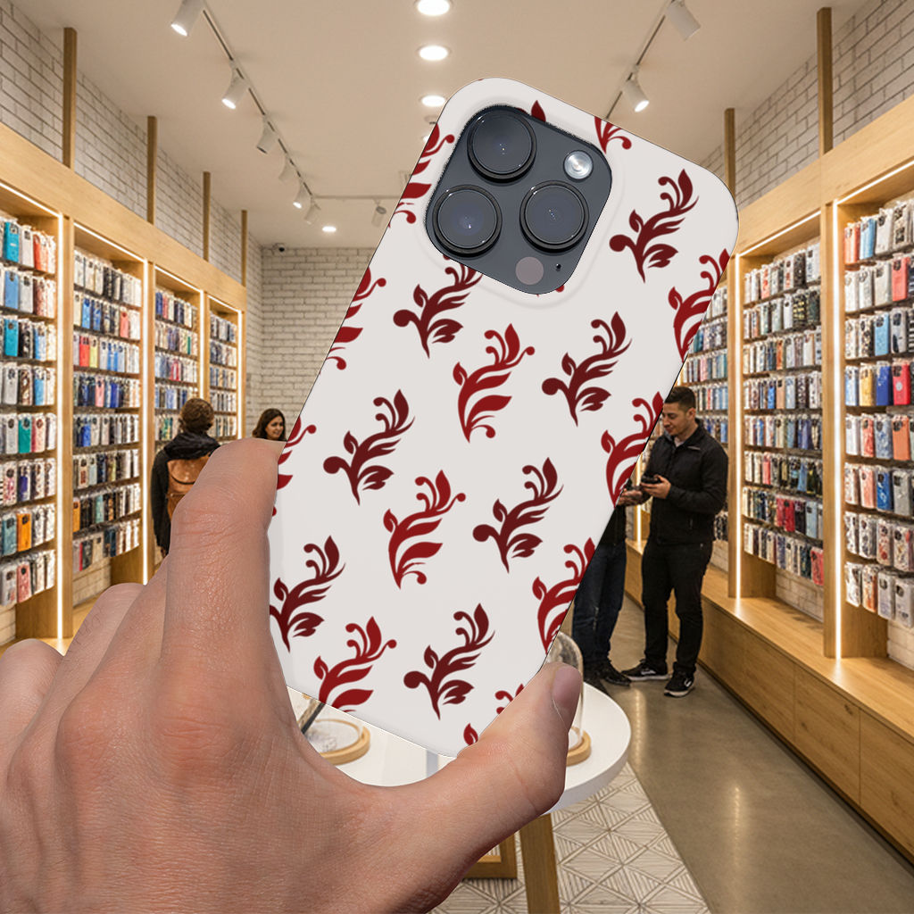 Burgundy Baroque Swirls iPhone 16 Pro and Pro Max Case