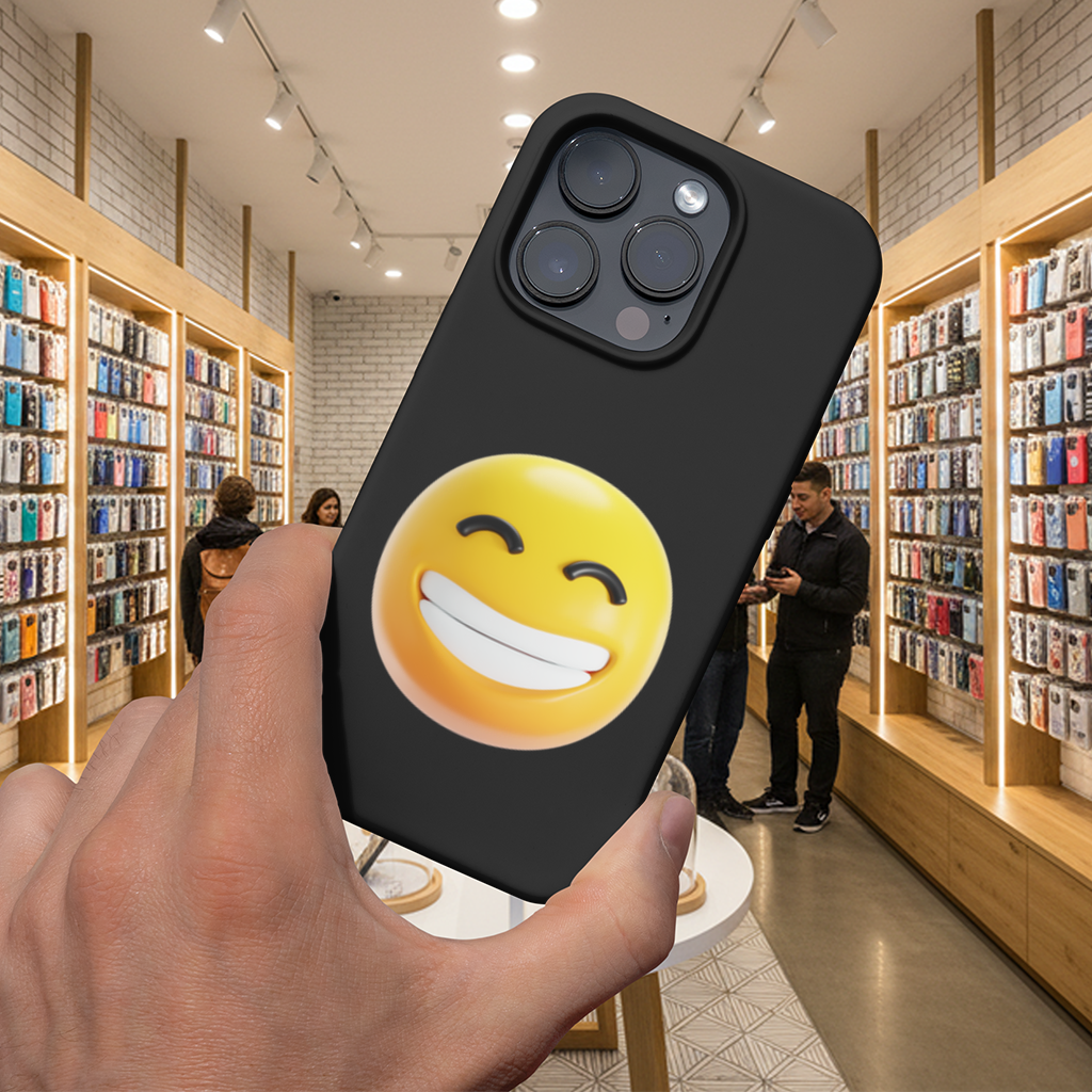 3D Smiling Emoji iPhone 16 Pro and Pro Max Case