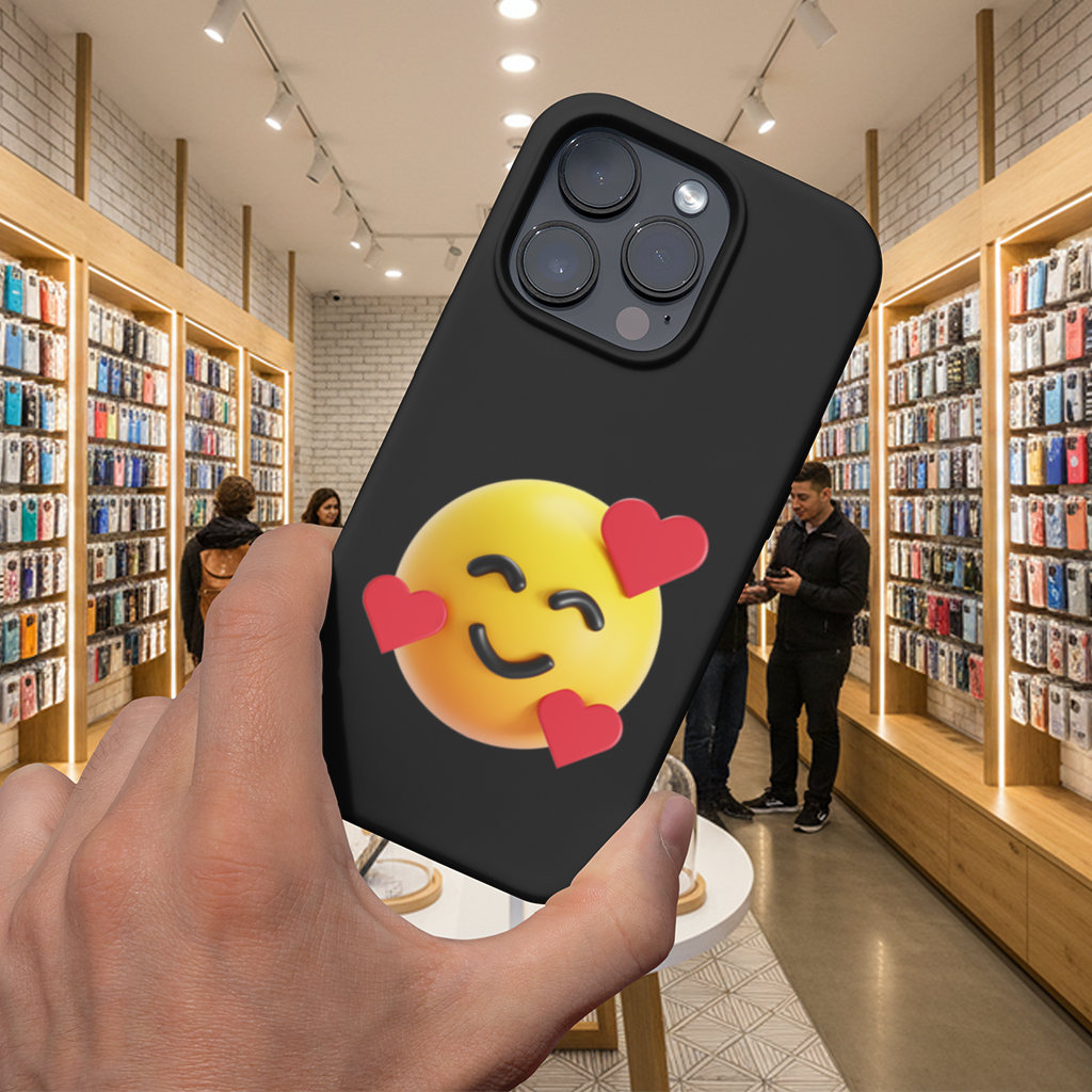 3D Hearts Smiling Emoji 