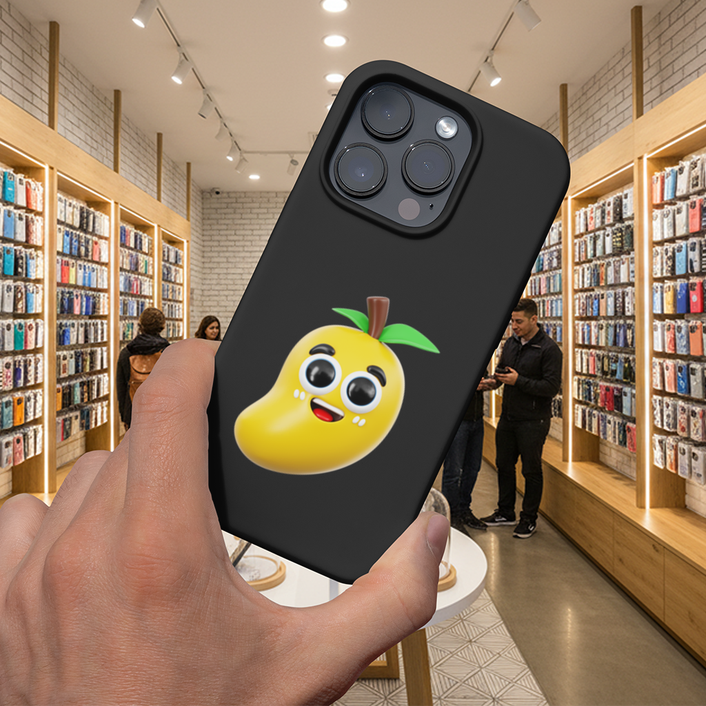 3D Kawaii Mango iPhone 16 Pro and Pro Max Case