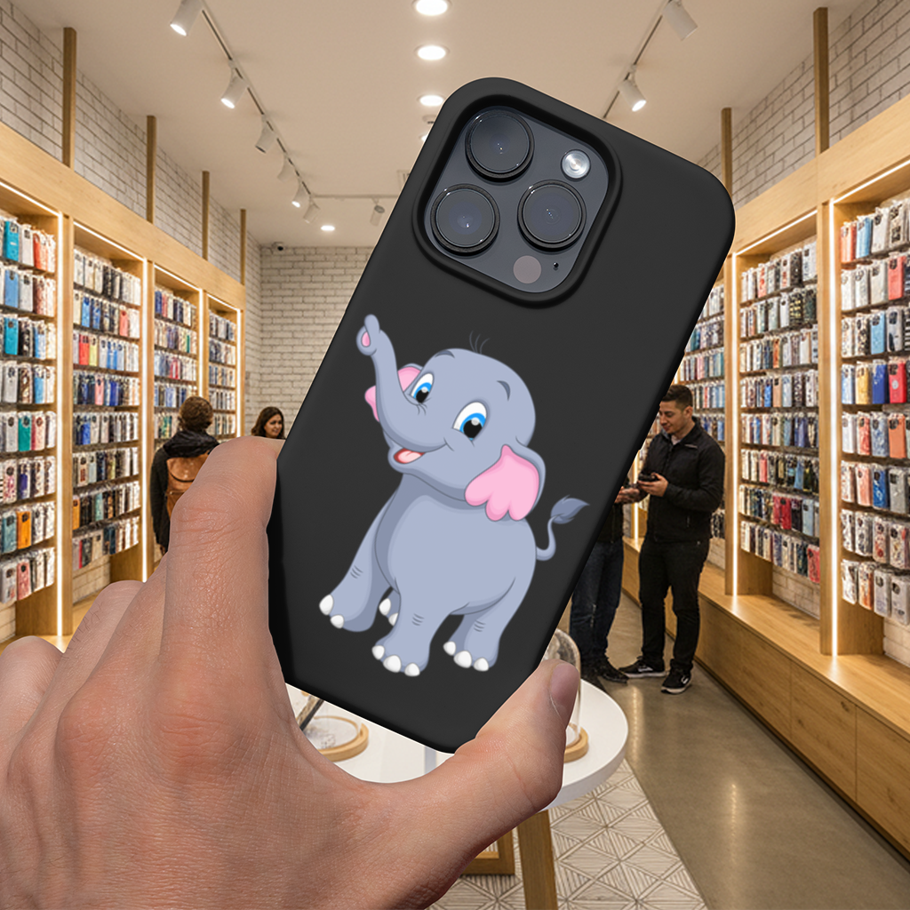 Cute Blue Elephant iPhone 16 Pro and Pro Max Case