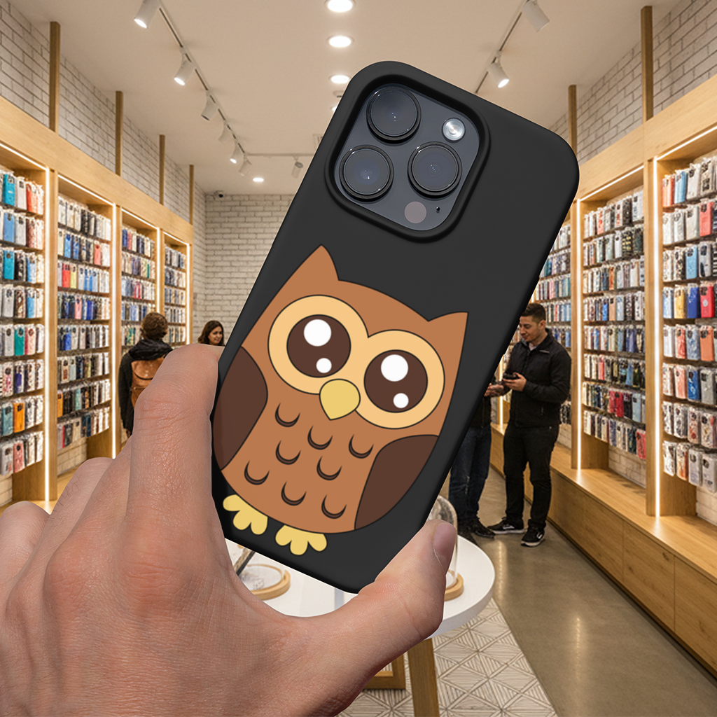 Cute Brown Owl iPhone 16 Pro and Pro Max Case