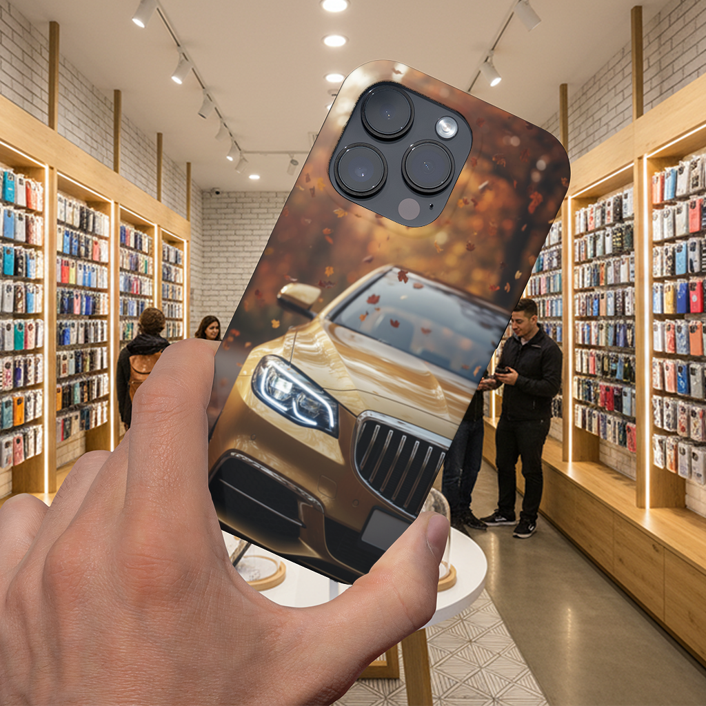 Gold Car and Autumn Leaves iPhone 16 Pro and Pro Max Case