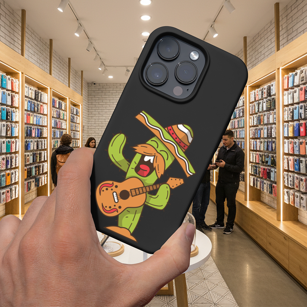 Mariachi Cactus Playing Guitar iPhone 16 Pro and Pro Max Case