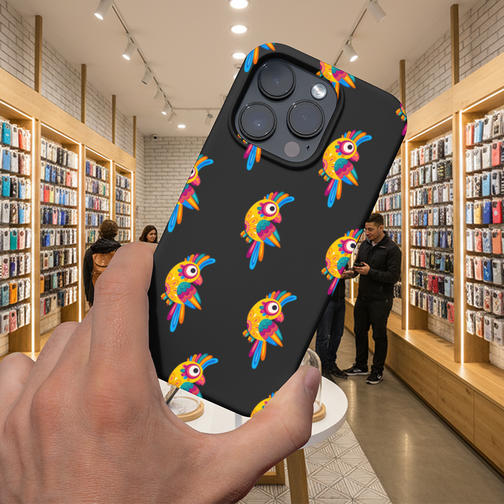 Vibrant Tropical Parrot Folk iPhone 16 Pro and Pro Max Case