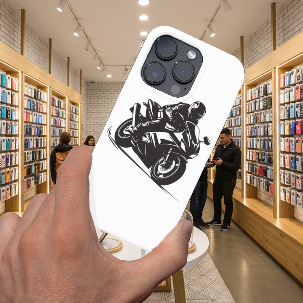 Sportbike Rider Leaning in Corner iPhone 16 Pro and Pro Max Case