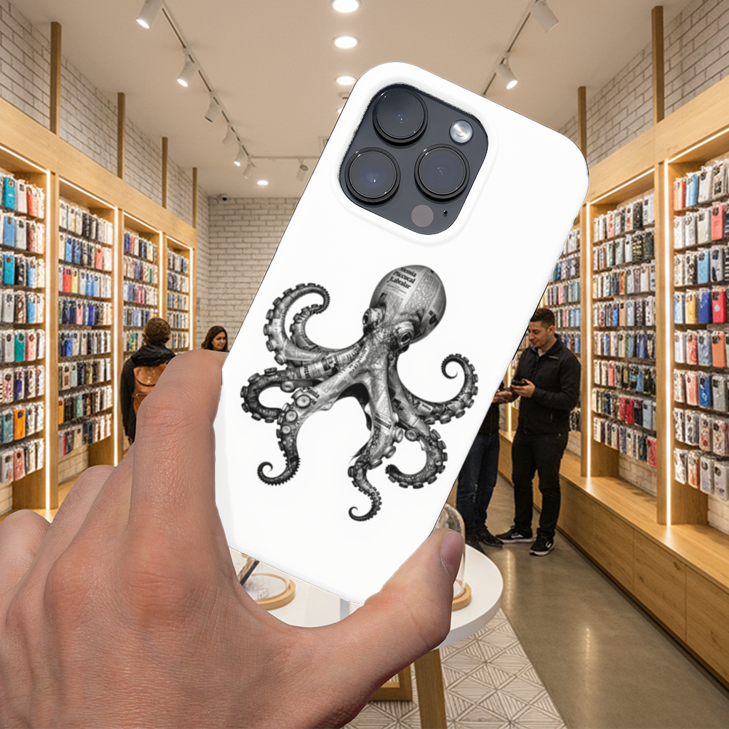 Vintage Newspaper Octopus Kraken iPhone 16 Pro and Pro Max Case