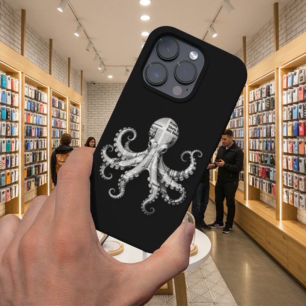 Vintage Newspaper Octopus iPhone 16 Pro and Pro Max Case