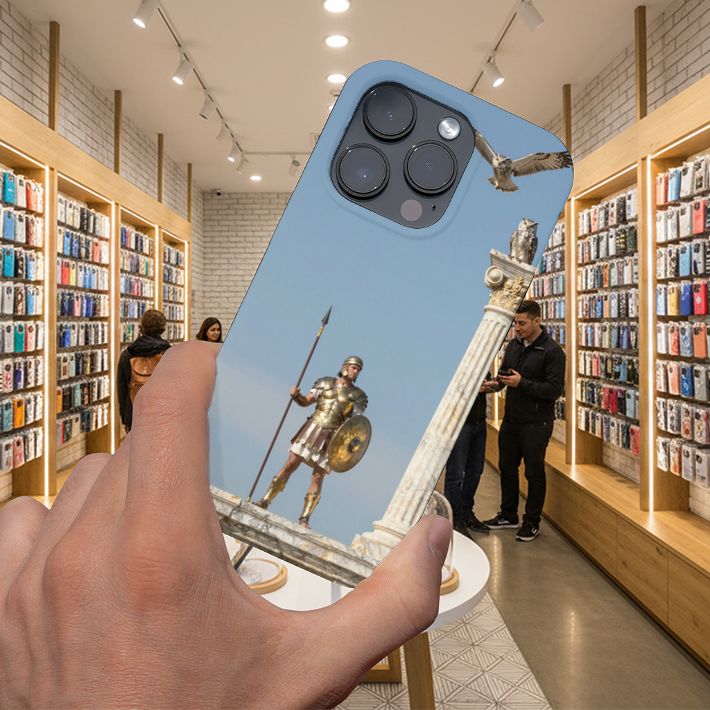 Ancient Greek Warrior with Athena Owls iPhone 16 Pro and Pro Max Case